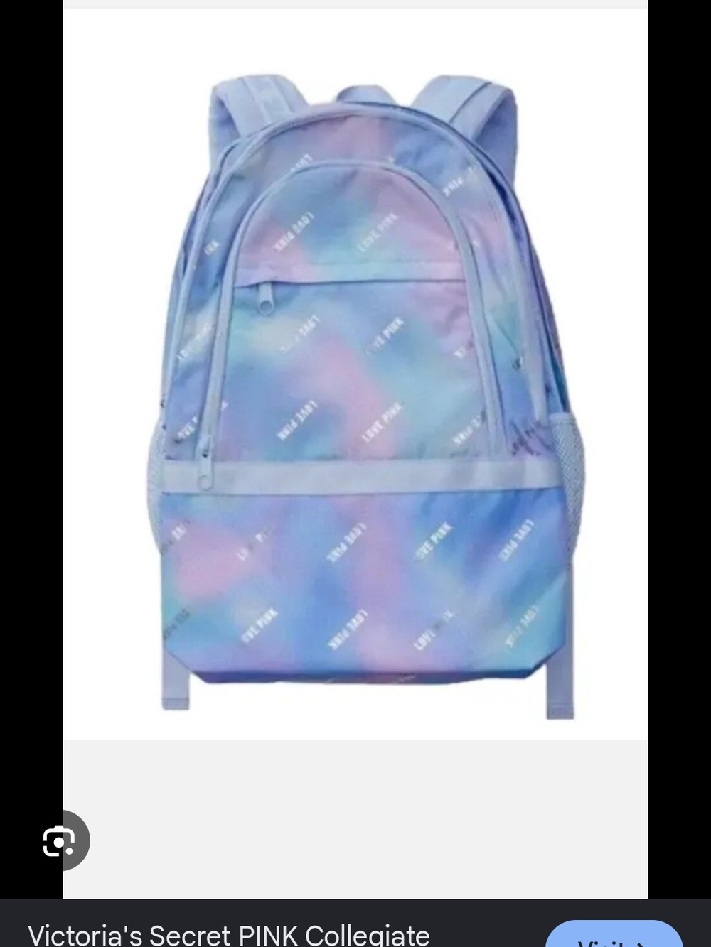 PINK Victoria's Secret Pastel Tie-Dye Backpack - Blue‎ & Pink